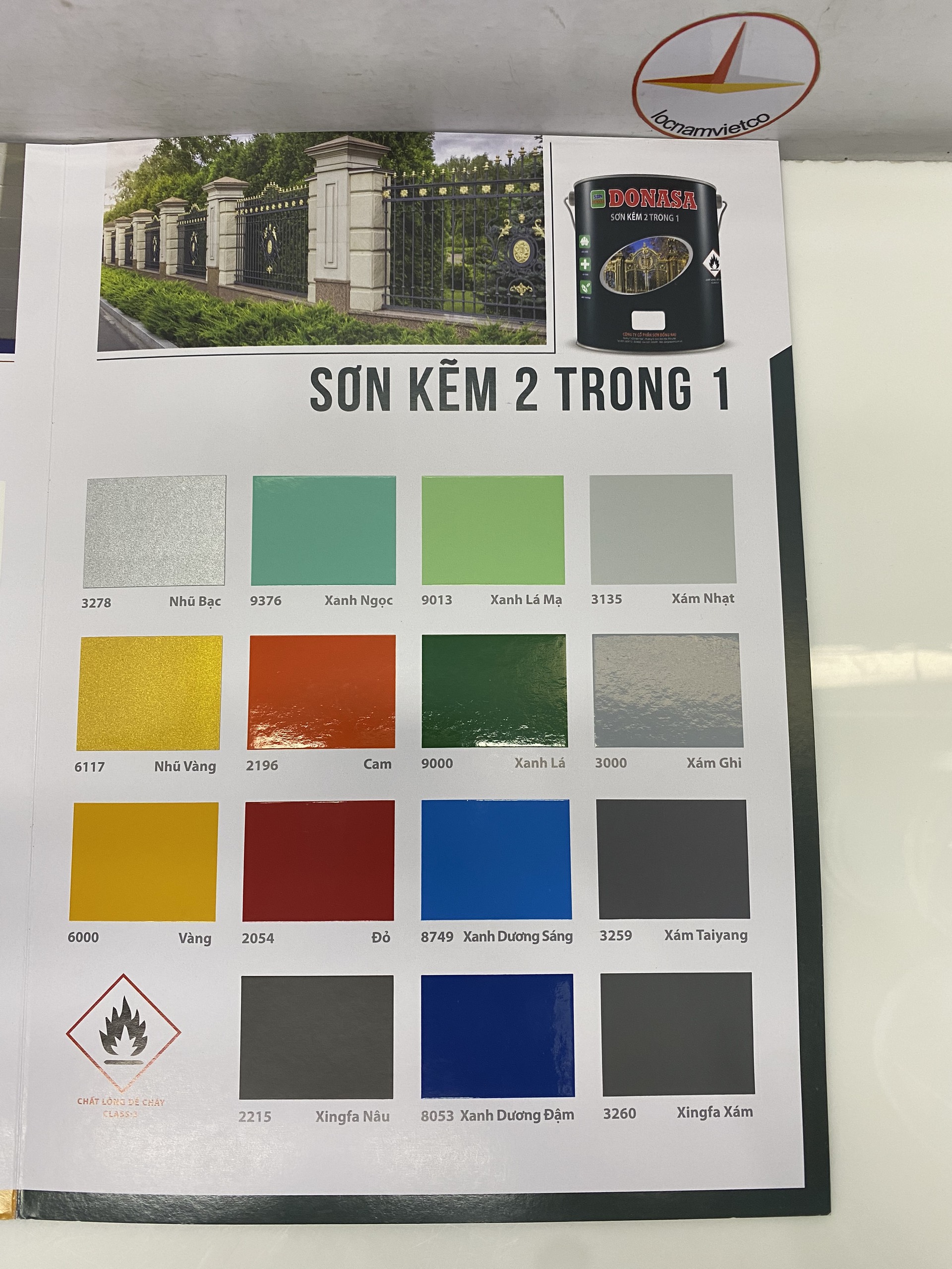Sơn Sắt Kẽm Donasa 2 trong 1 màu DAF 2215 Xingfa Nâu _ 800ml