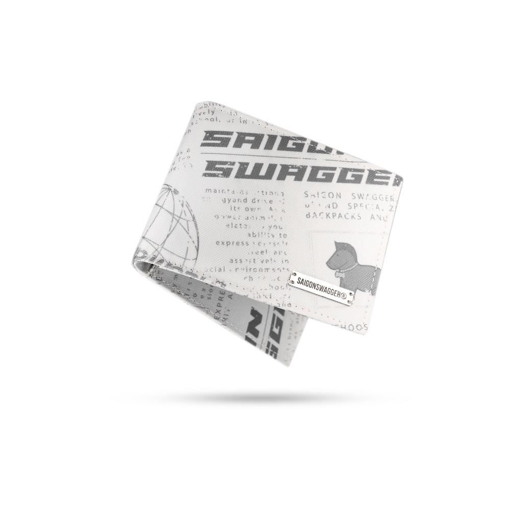 Hình ảnh Ví Gập Đôi Nam In Báo SAIGON SWAGGER Journal Bi-Fold Wallet