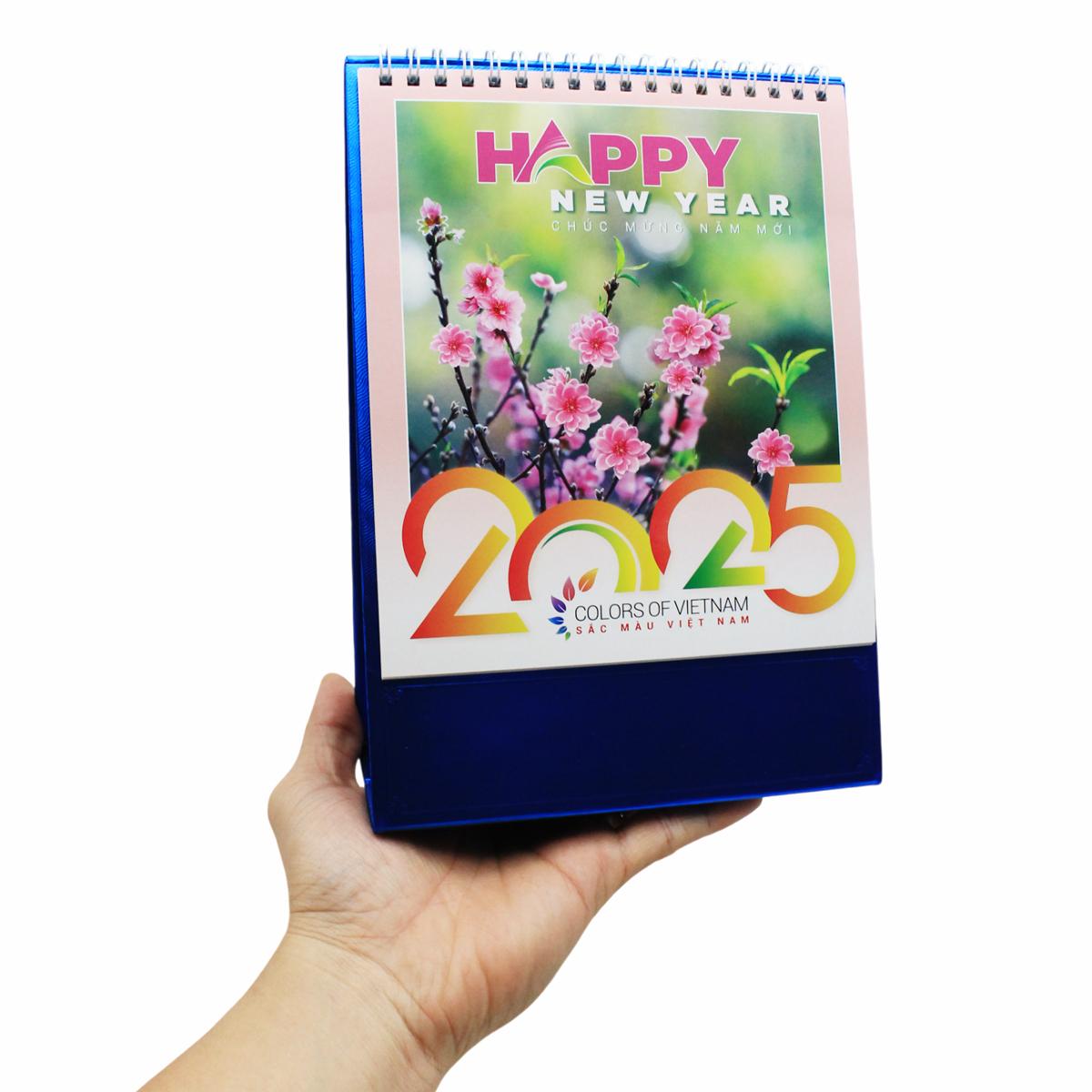 Lịch Bàn Đứng 2025 - Sắc Màu Việt Nam - Văn Lang VLL-B07 - Đế Màu Xanh
