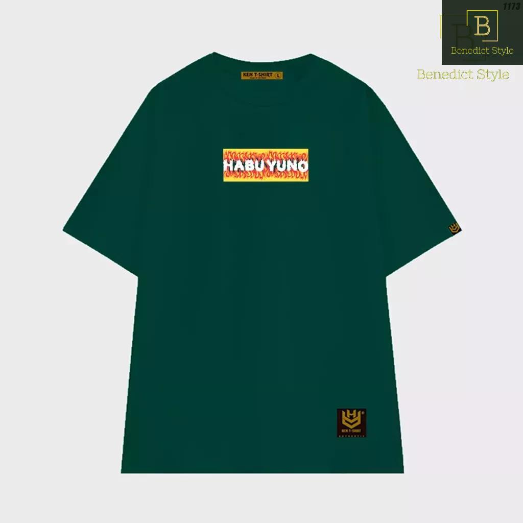 HABU YUNO áo thun tay lỡ unisex phom rộng