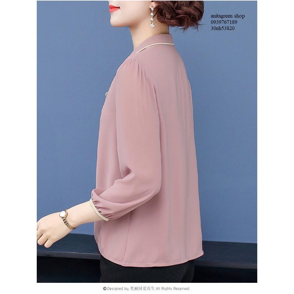 Nh53820-SƠ MI TRUNG NIÊN TAY DÀI