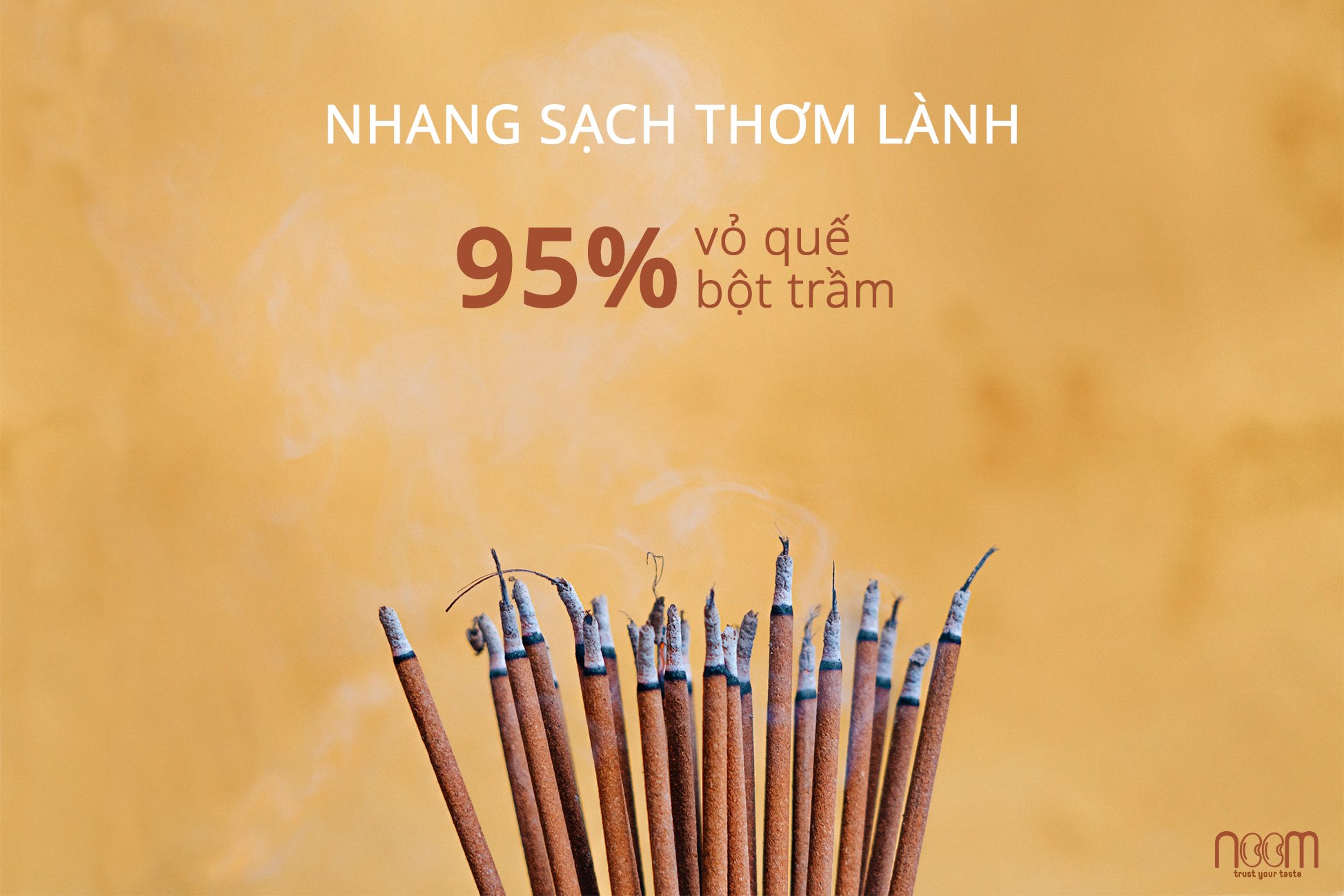 Nhang Trầm 30cm - Noom (100 nén 30cm/ 150gr)