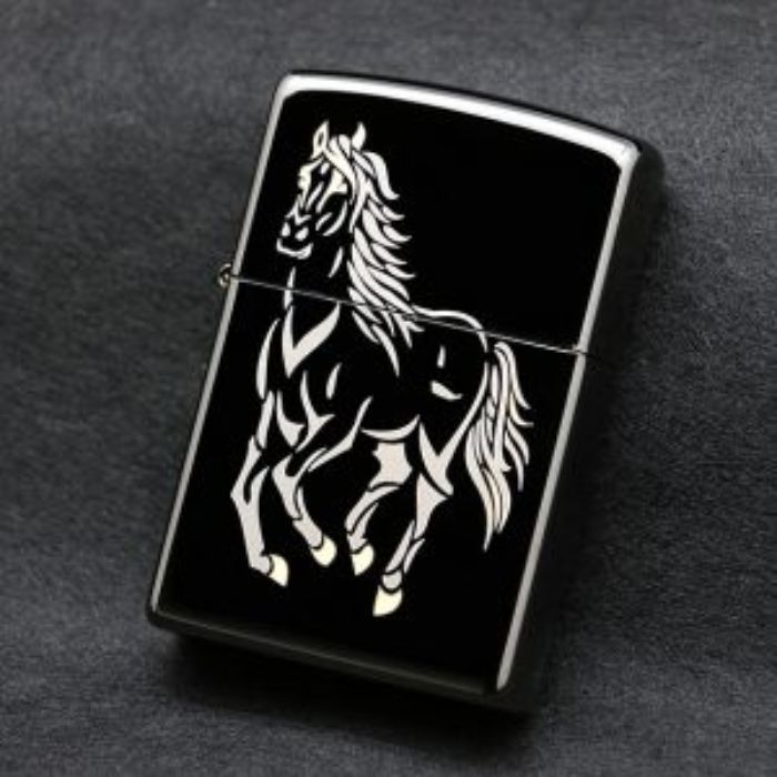 Bật Lửa Zippo Running Horse Black Ice Chính Hãng Usa