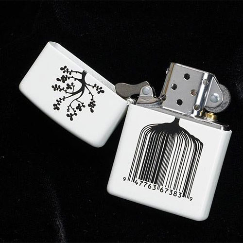 Bật Lửa Zippo 28296 Identity Tree Barcode White Matte