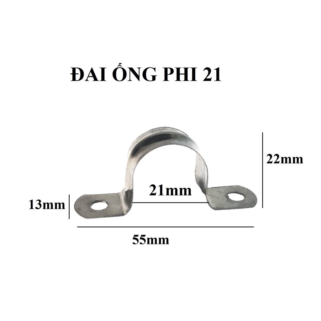 COMBO 10 Đai ống nhựa, đai treo ống, cố định ống nước các cỡ ống phi 21, 27, ......