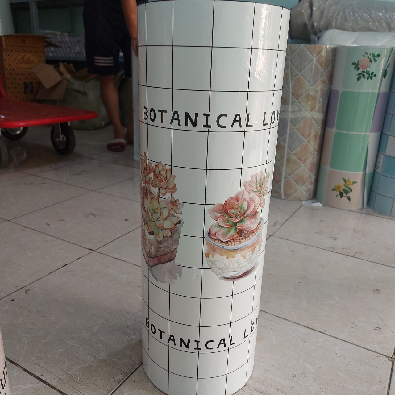 Cuộn 5MÉT Decal giấy dán bếp tráng nhôm cách nhiệt khổ 60cm MẪU SEN ĐÁ