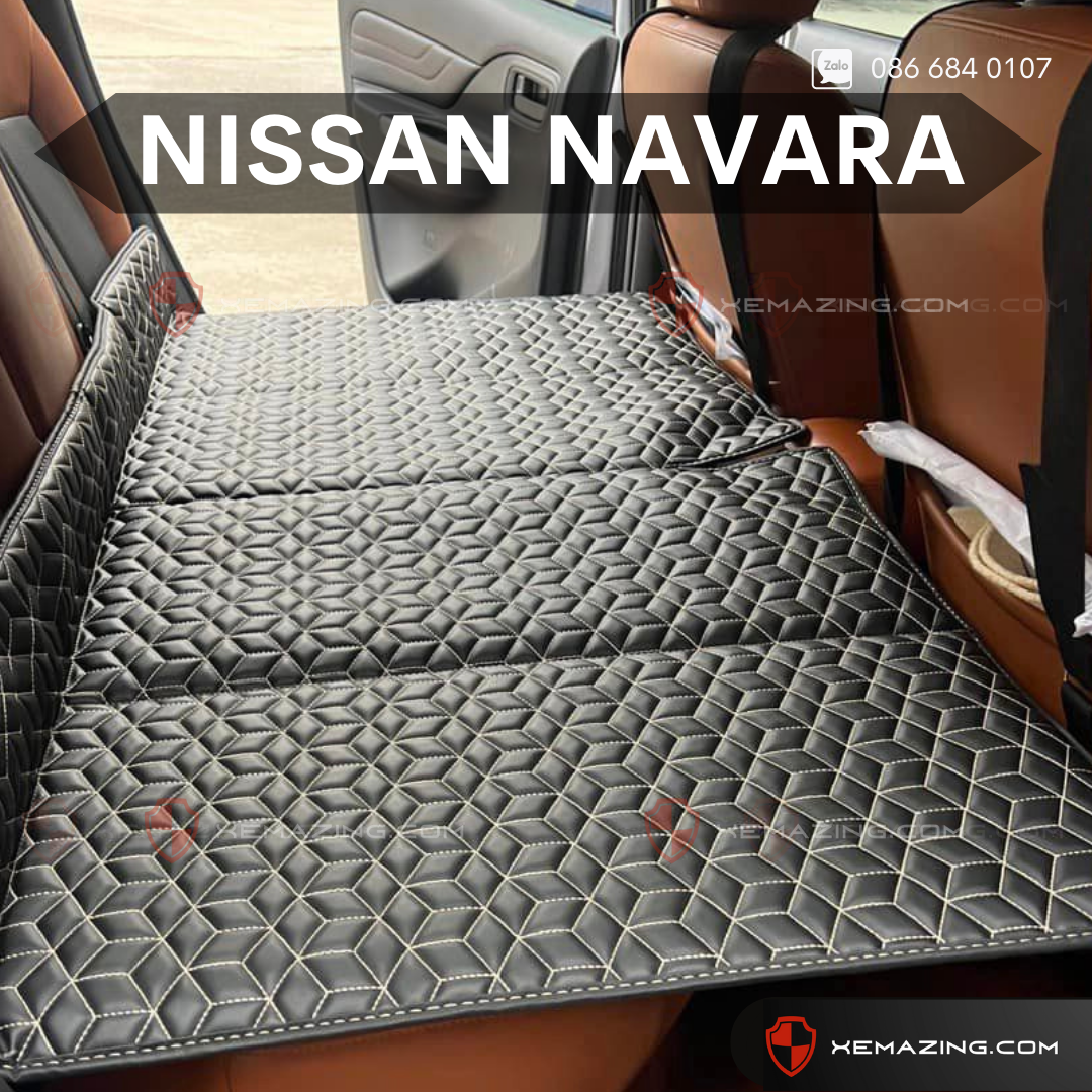 Đệm Nằm ô tô NISSAN NAVARA - Thiết kế 4 Khay Dọc Trợ Lực - Đệm không bơm như đệm hơi ô tô
