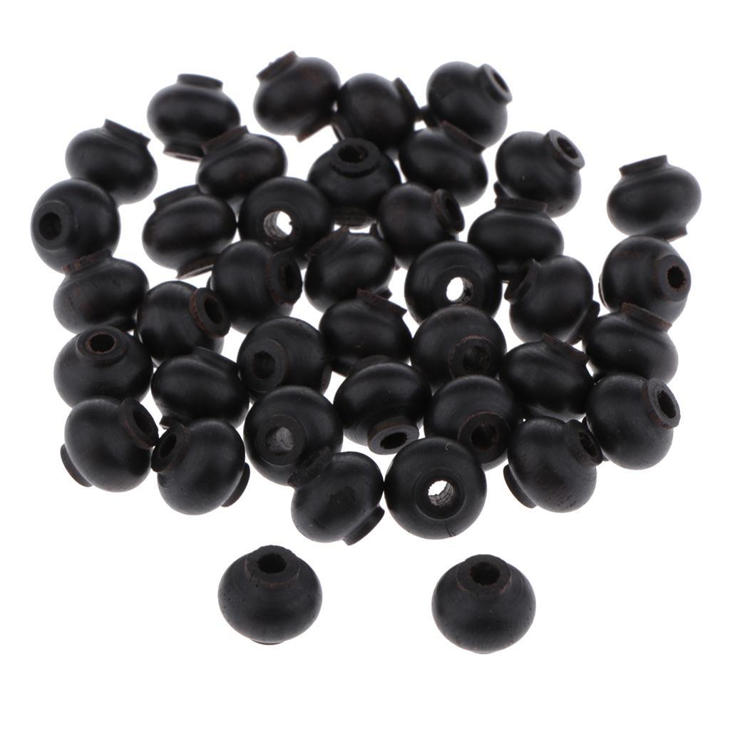 40Pcs Lantern Shape Wooden Beads for Jewelry Making, Macrame Supplies Beads, Wood Loose Beads for Bracelets & Necklace Projects