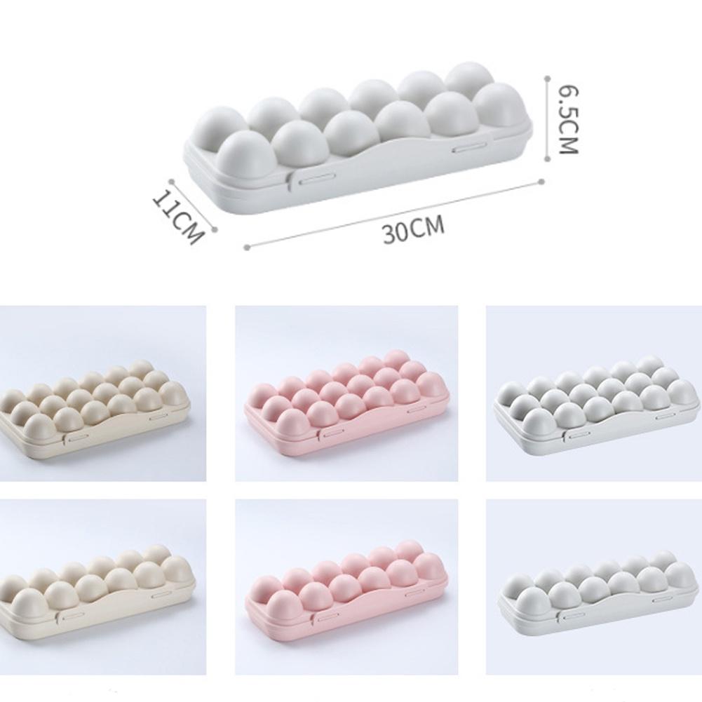 Kitchen Refrigerator Drawer Organizer 10 Grids Egg Plastic Box Food Storage Organizer Anti-Collision Storage Box Egg Container