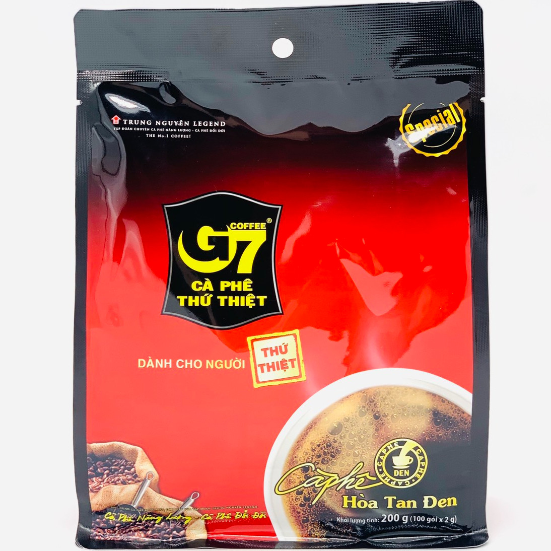 Cà phê G7 hòa tan Đen Bịch 100 gói Trung Nguyên