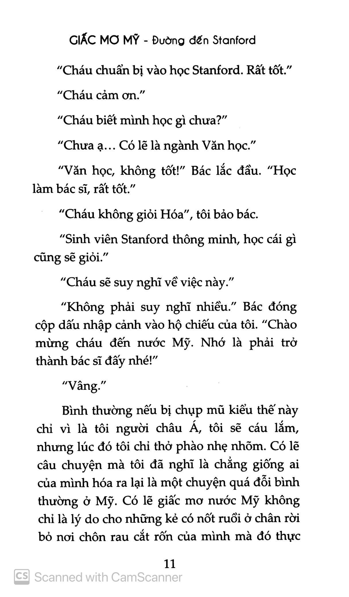 Sách Giấc Mơ Mỹ - Đường Đến Stanford (Bản Thông Thường)