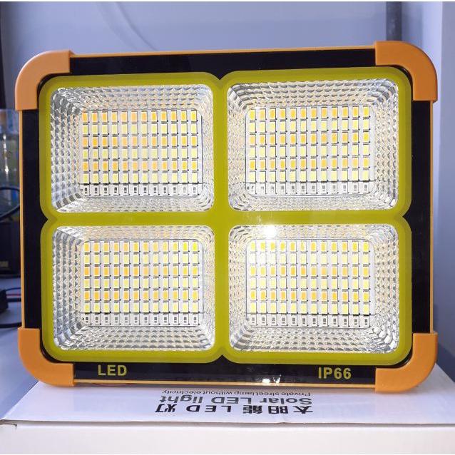 Đèn LED tích điện siêu sáng 300W,Nguồn NLMT và Type C- 336 Led với 3 chế độ sáng sáng trắng , sáng ấm, sáng vàng