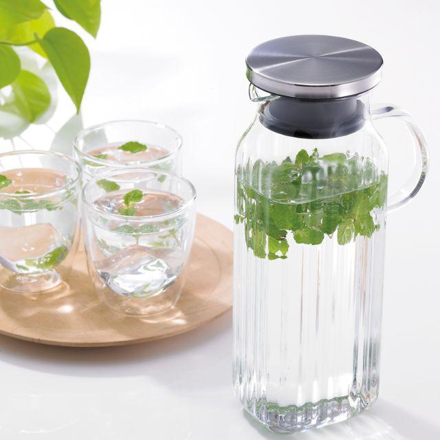 Bình nước thủy tinh 1L có quai
