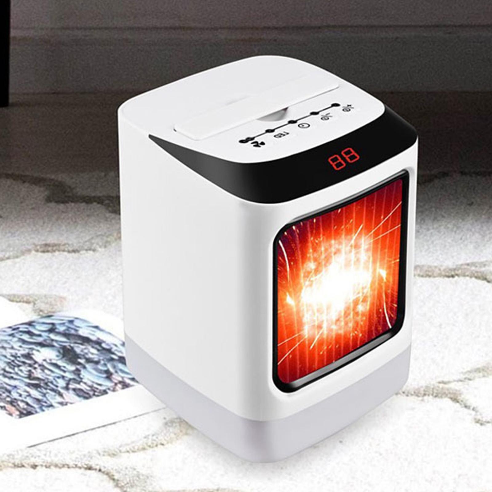 Electric Heater with 2 Settings 800W Timer for Indoor Use Home Desk