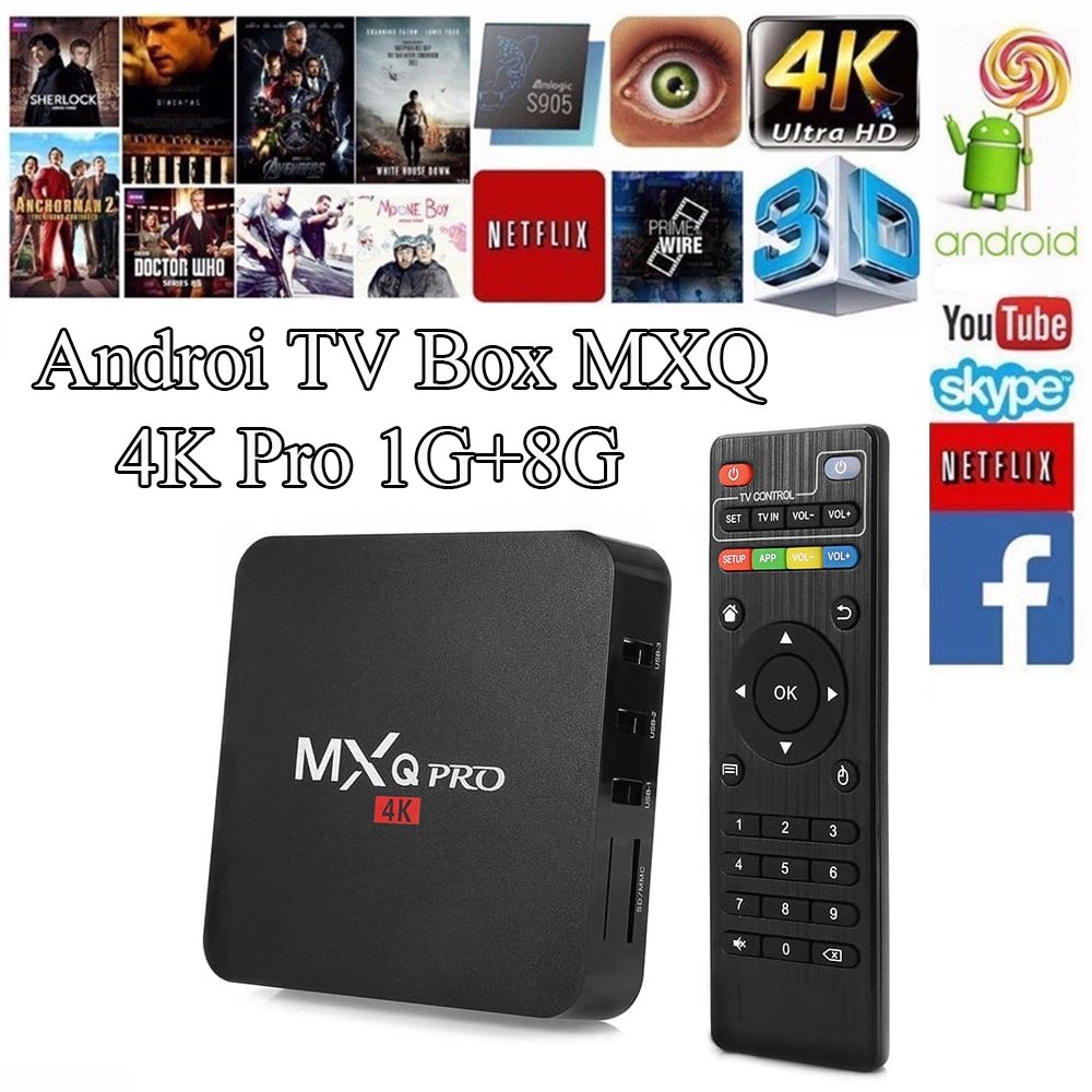 Androi TV box MXQ 4K PRO mẫu mới 2020 hỗ trợ tiếng việt cài đặt dễ dàng Tích hợp FPT Play - Biến TV thường thành Smart TV- hàng nhập khẩu