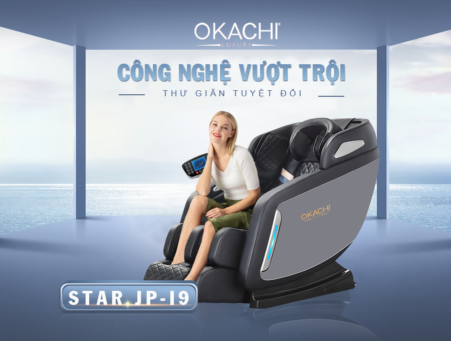 Ghế massage toàn thân OKACHI LUXURY Star JP-I9 (xám)