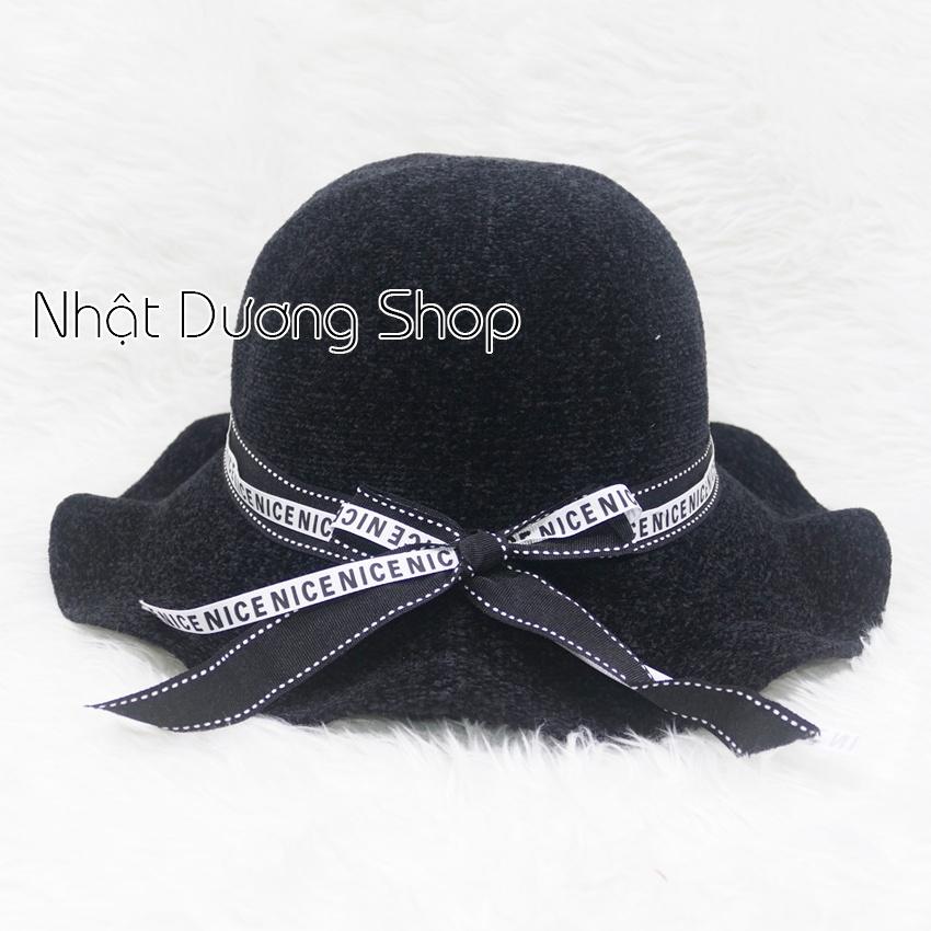 Nón tai bèo Just For You hàng Quảng Châu vành có độ gợn sóng, phía trong có 2 dây rút và vành rộng 8cm