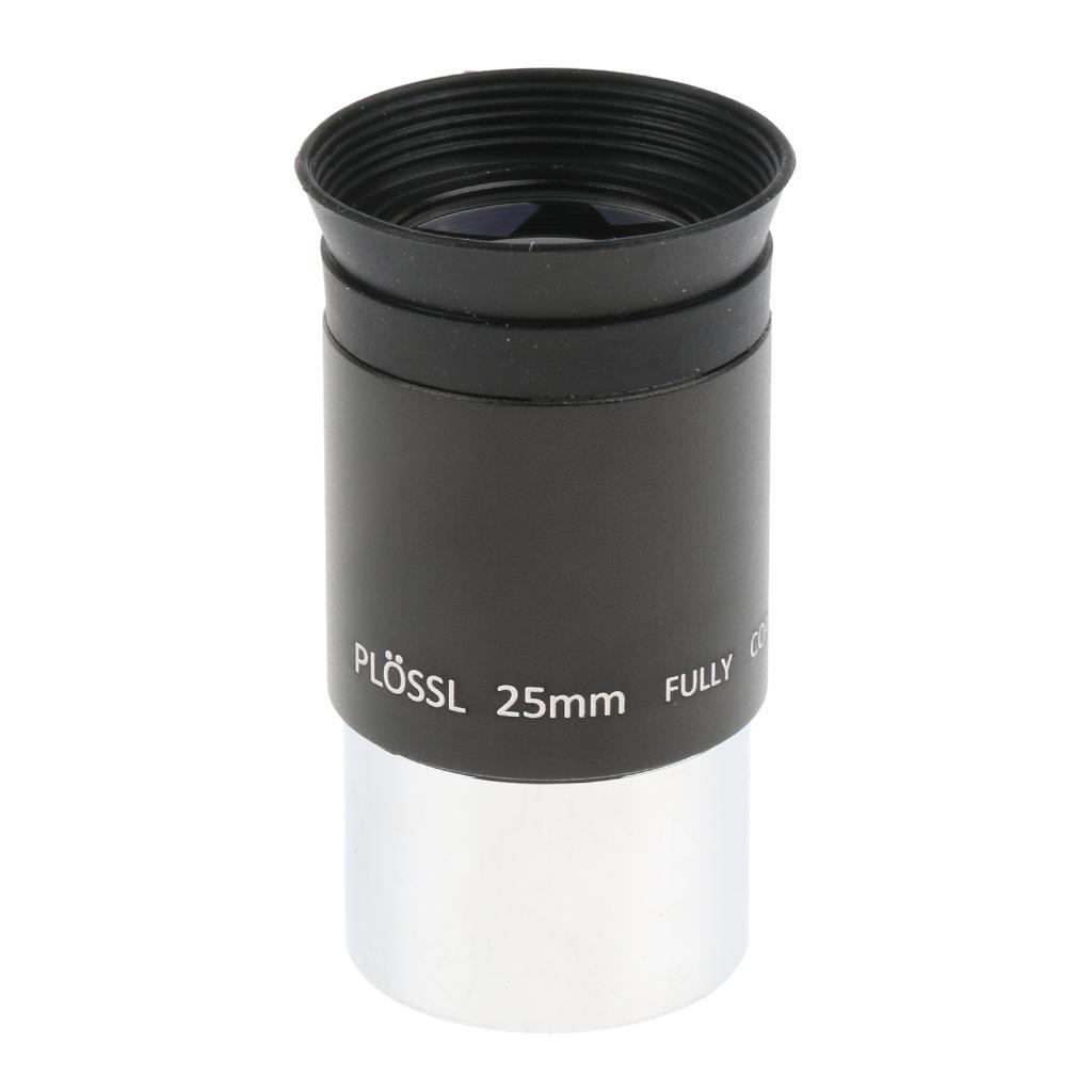 25mm 1.25inch Plossl Telescope Eyepiece Lens - 4-element Plossl Design - Threaded for Standard 1.25inch Astronomy Filters