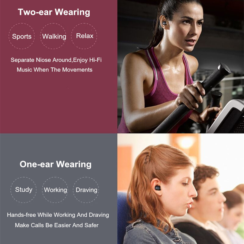 Tai Nghe Không Dây Nhét Tai Thể Thao Giảm Tiếng Ồn X18 Bluetooth 5.0 TWS Earbuds CVC6.0