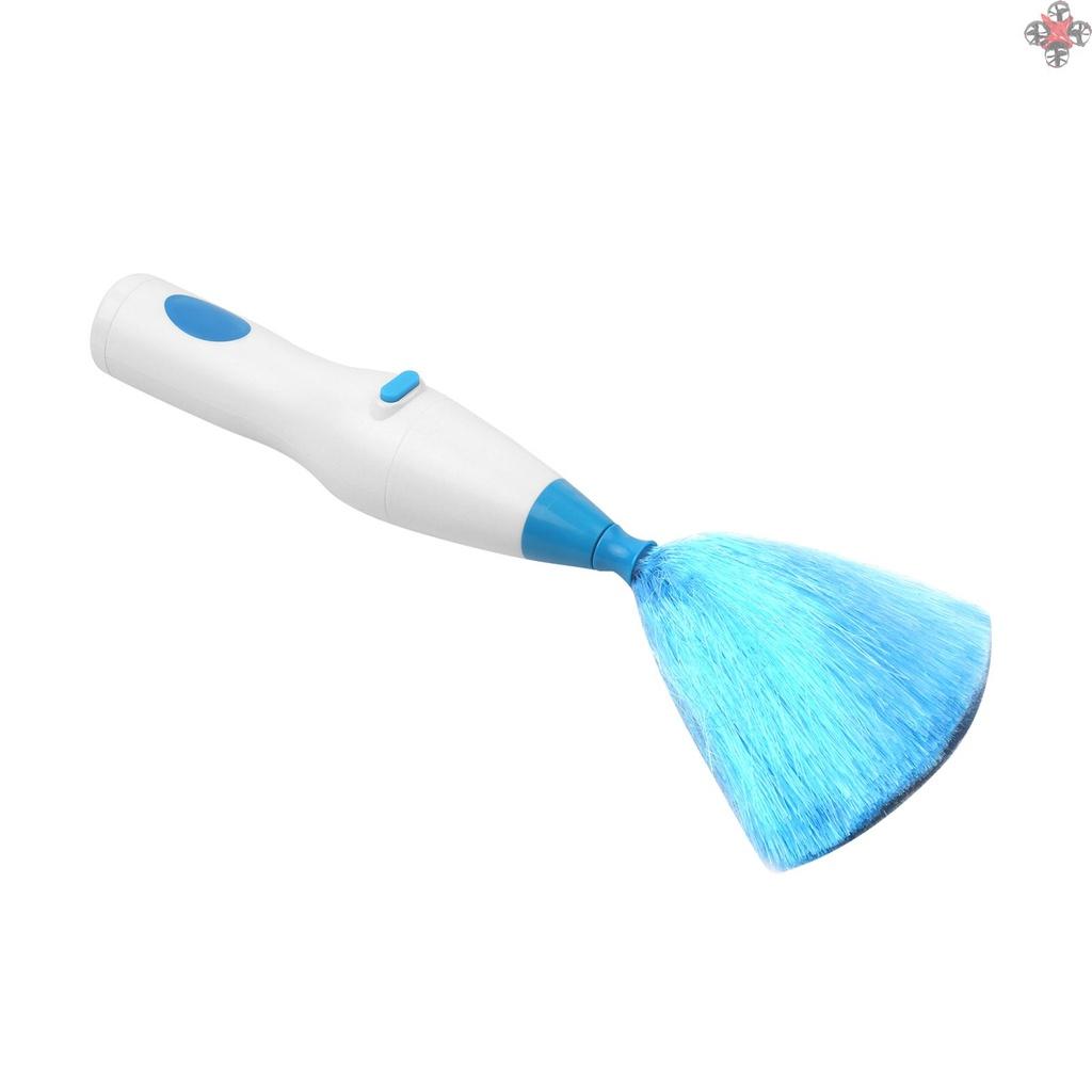 Handheld Battery Operated Electric Spin Duster Feather Duster Retractable Microfiber Cleaning Brush Hand Dust Duster Brush Dust Removal Tool with 2 Brush Head
