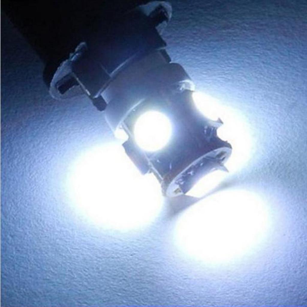 50pcs T10 5050 5SMD 6000K White LED Light Bulbs Car Gauge Instrument