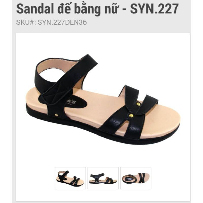 Sandal Bitas nữ bền đẹp (size 36-39) đen/kem