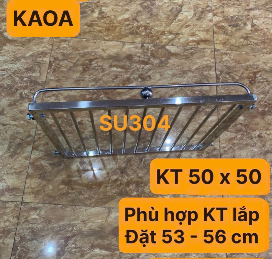 Gía inox gầm bếp. Kệ để đồ nhà bếp ( PHÙ HỢP KT LẮP ĐẶT 53 - 121 cm )