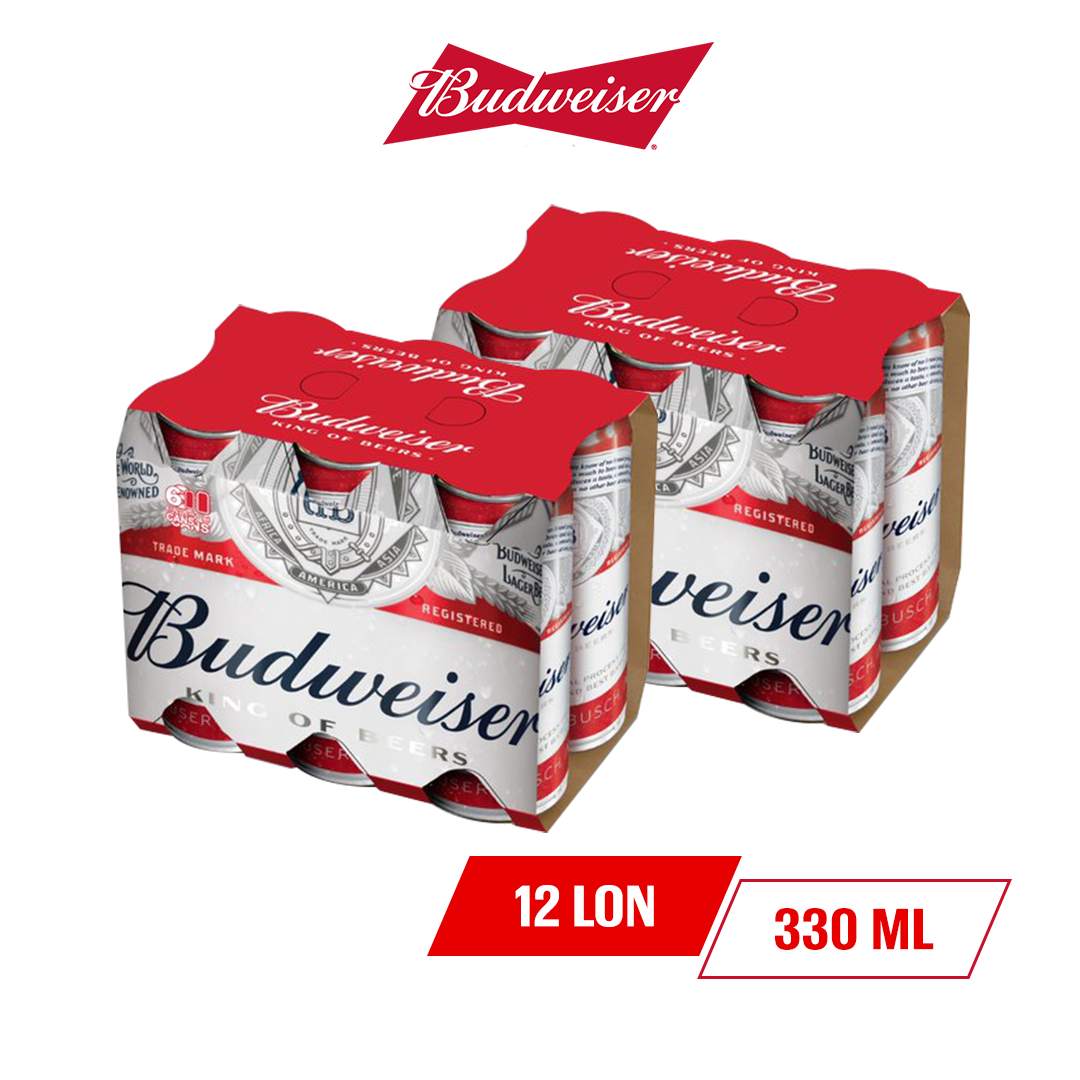Combo 2 Lốc 6 Lon Bia Budweiser (330ml / Lon)