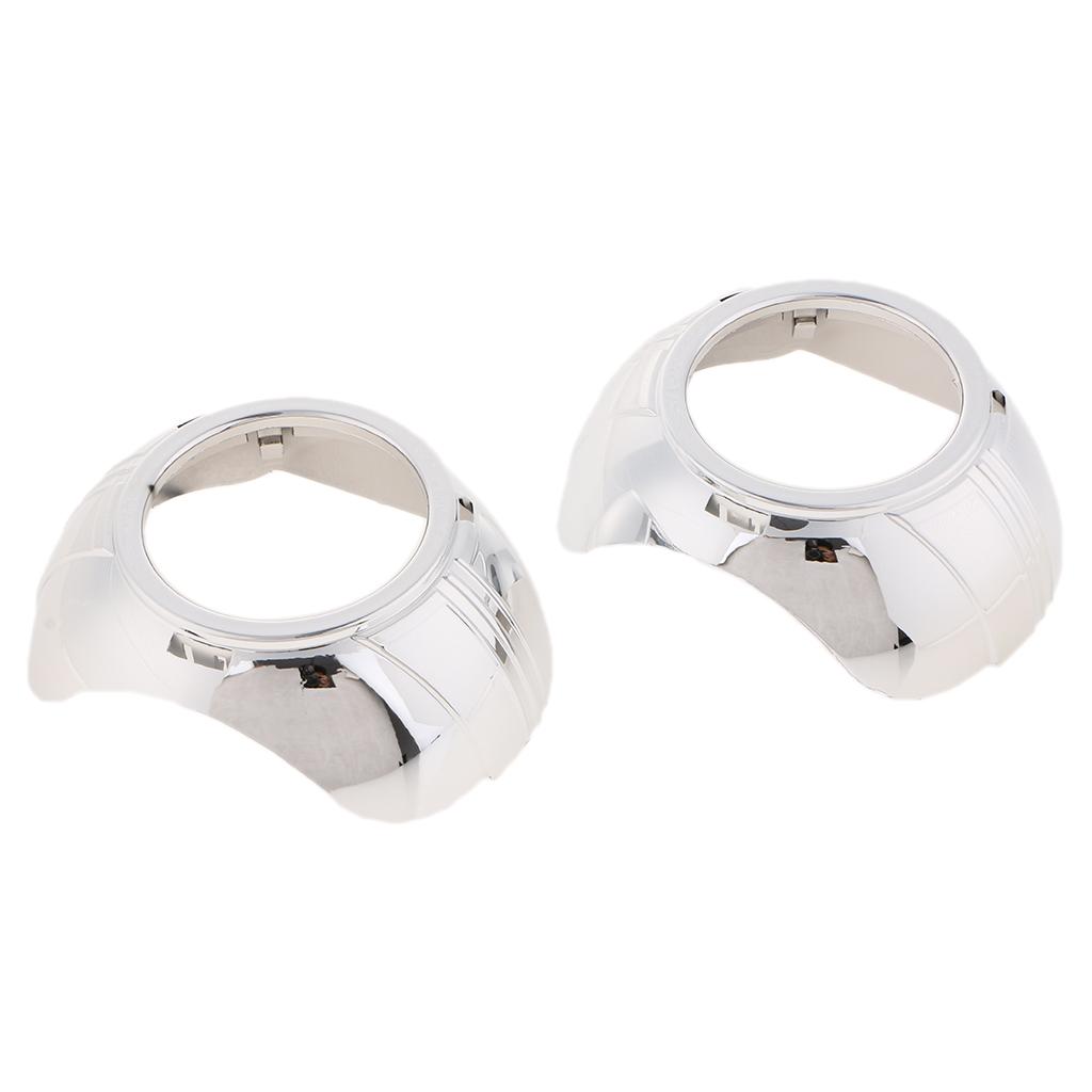 Pair 3.0 Inch Bi-xenon Projector Lens with Shrouds Cover Mask for Ford