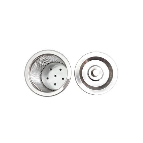 Bộ rổ và nắp rổ lọc rác bồn rửa chén inox không gỉ cao cấp tiện lợi 