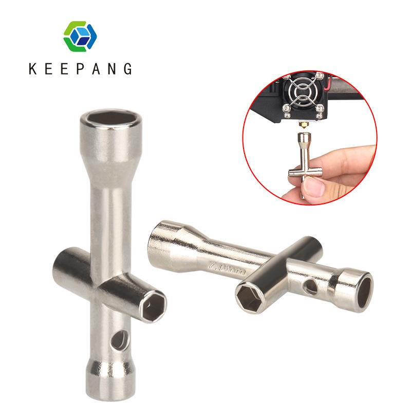 Keepang E3D V6 Vòi phun Mini Spanner M2 M2.5 M3 M4 Nut Vít hình lục giác chéo Cờ lê tay áo Bảo trì dụng cụ mô hình xe hơi Công cụ bánh xe