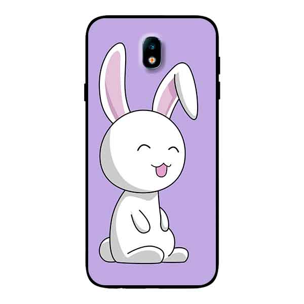 Ốp Lưng in cho Samsung J7 Pro Mẫu Thỏ Nền Tím - Hàng Chính Hãng
