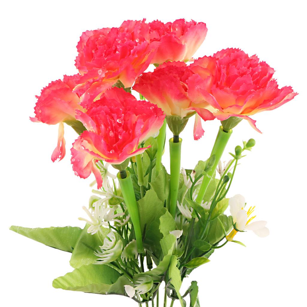 Carnation Bunch Artificial Silk Flower Bouquet Plant Home Decor