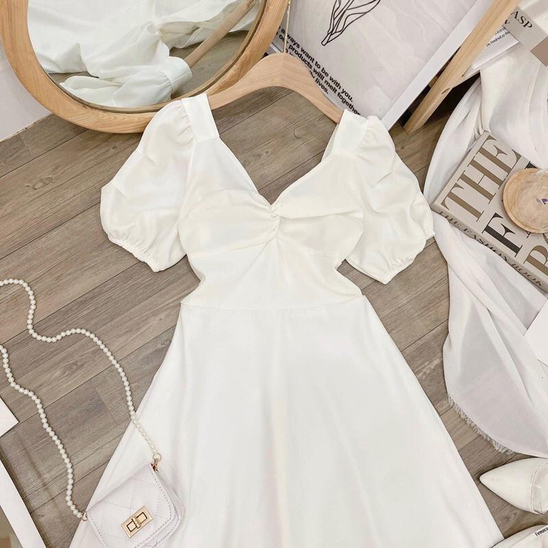 Váy trắng nơ lưng 6905