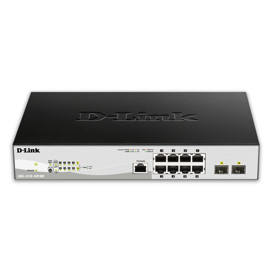 Thiết Bị Chia Mạng D-link DGS-1210-10P POE - Hàng Chính Hãng