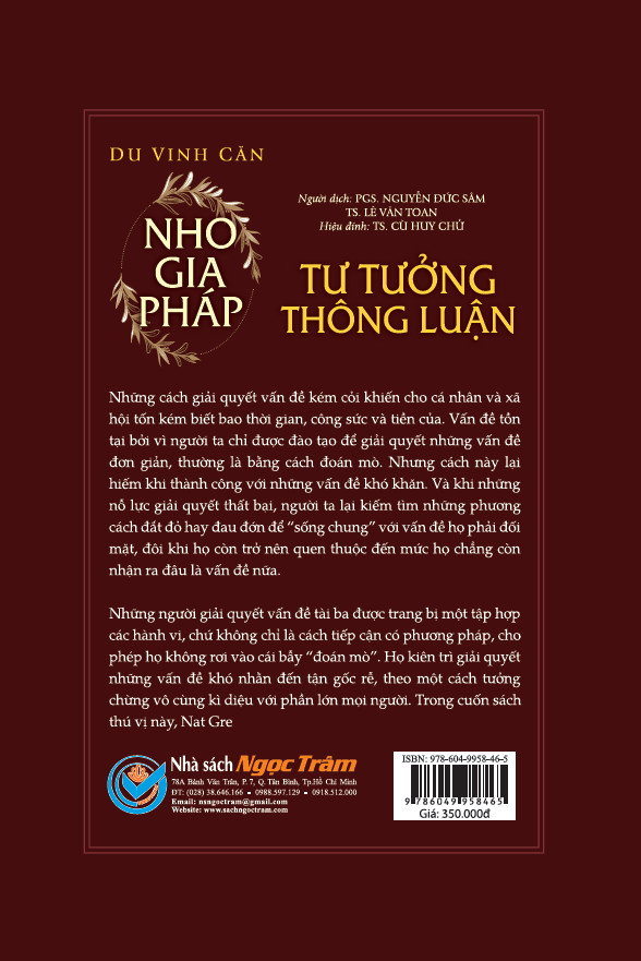 (Bìa Cứng) Nho Gia Pháp: Tư Tưởng Thông Luận - Du Vinh Căn - (Tái Bản)