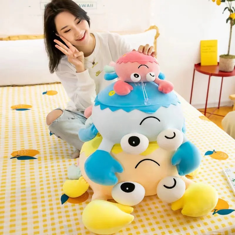 Thú nhồi bông con cua nhiều màu sắc - Size 20cm - Quà tặng gấu bông con cua đáng yêu.