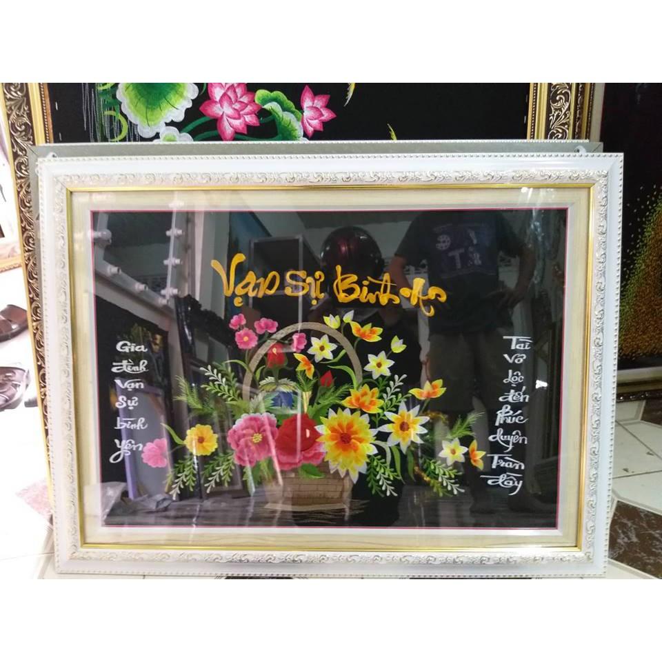 Tranh thêu cao cấp Chữ Vạn Sự Bình An