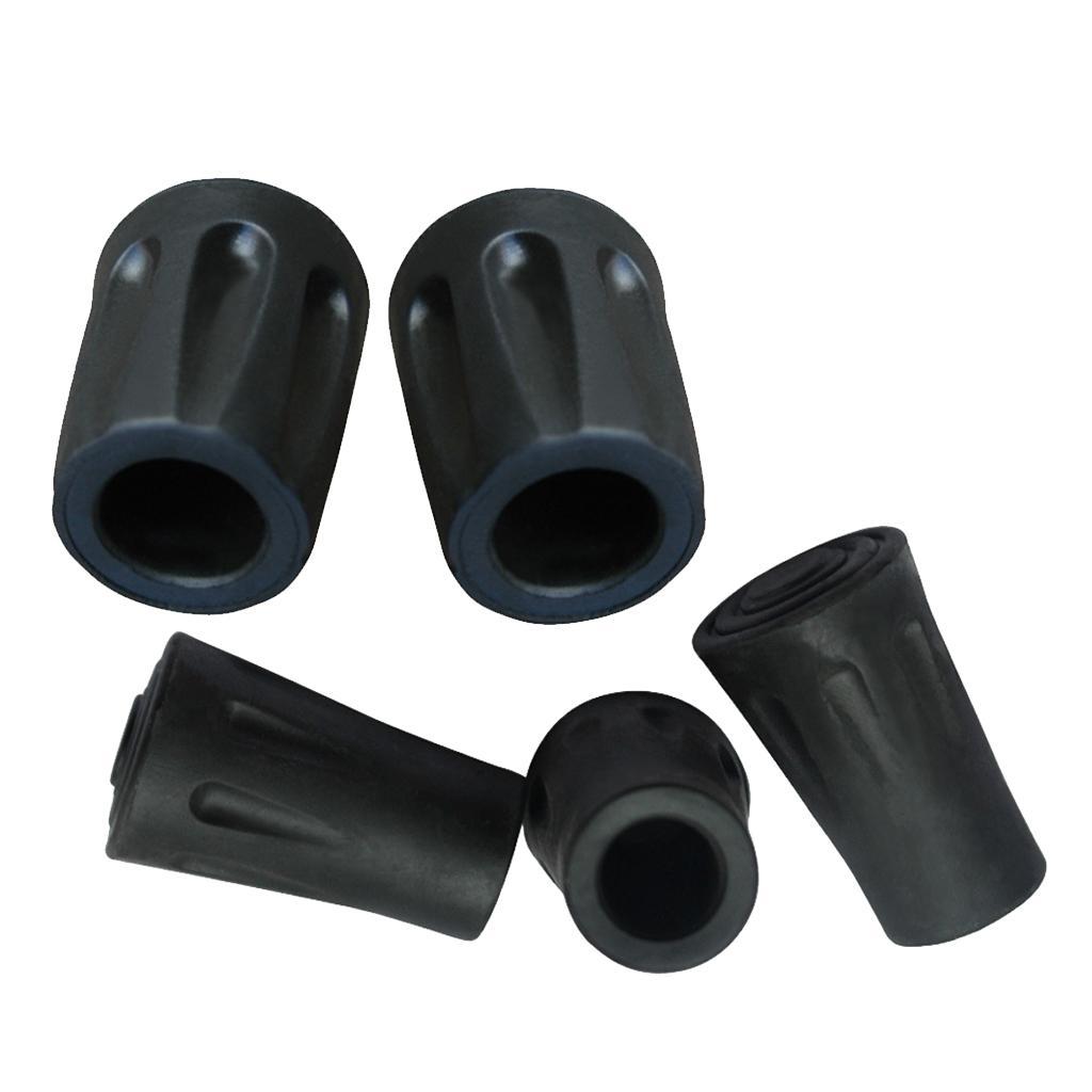 5pcs Trekking Pole Tips Walking Stick Cover Protector Climbing Gear