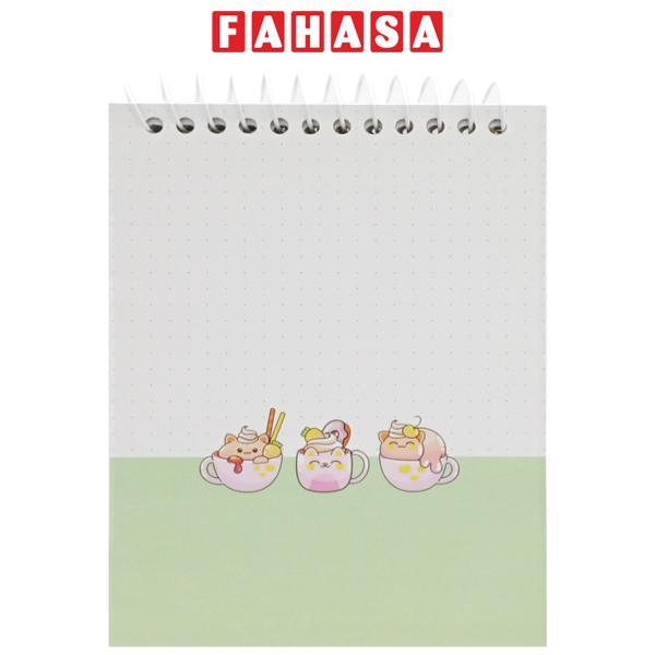 Sổ Lò Xo Teen Không Kẻ Có Chấm 80gsm - Cute Animals - The Sun 01 - Màu Xanh Lá