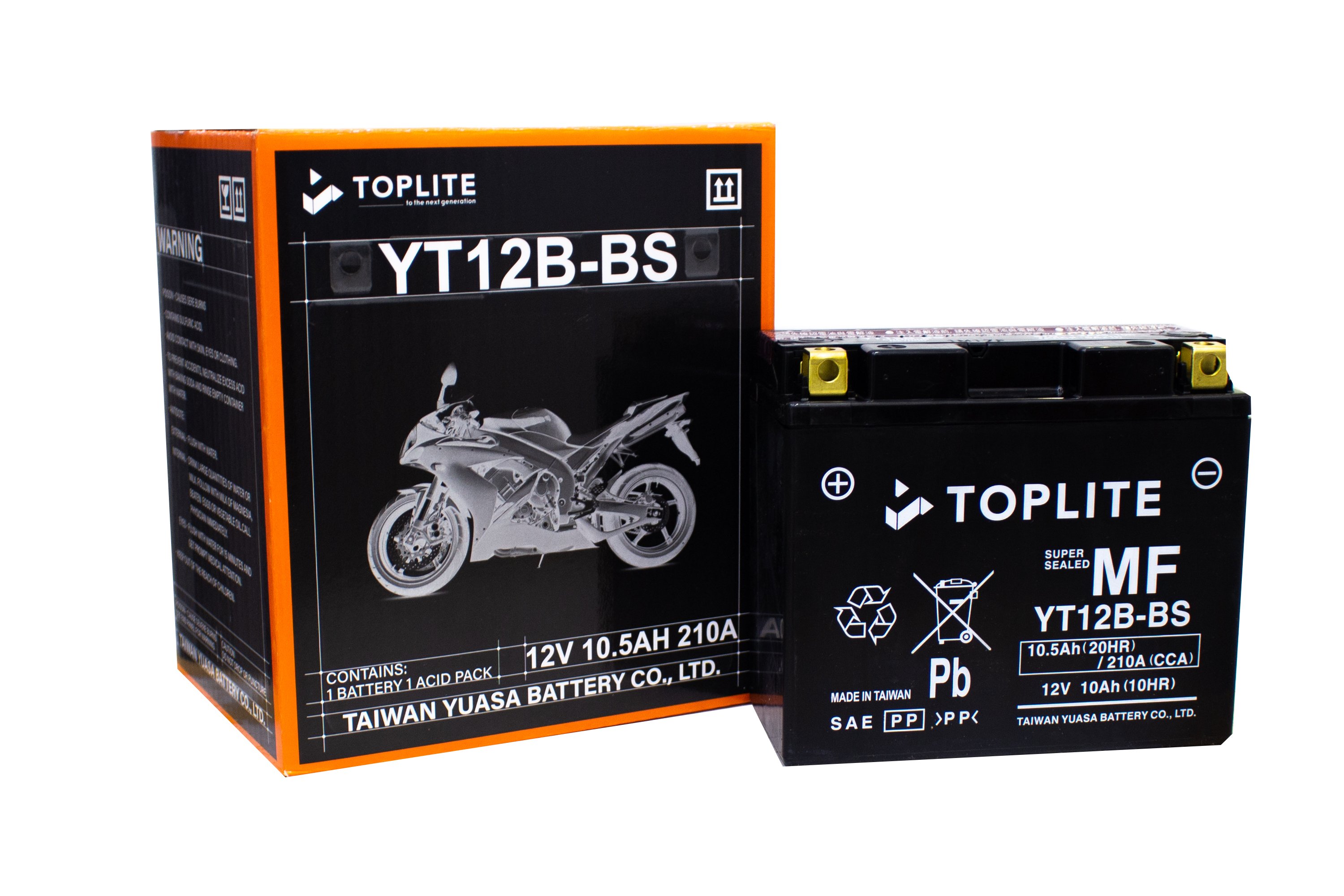 Ắc Quy Motor Toplite YT12B 12V-10Ah