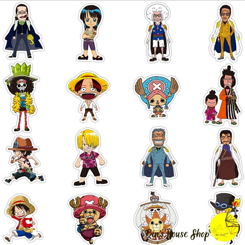 Bộ Sticker - Miến Dán Siêu Kute -Họa Tiết OnePice - Vua Hải Tặc