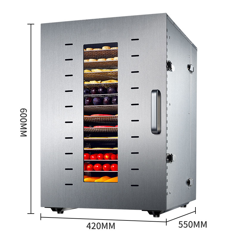 máy sấy thịt bò cá heo tôm rau củ quả 16 tầng inox 304 điều khiển cơ đầu máy tháo rời được