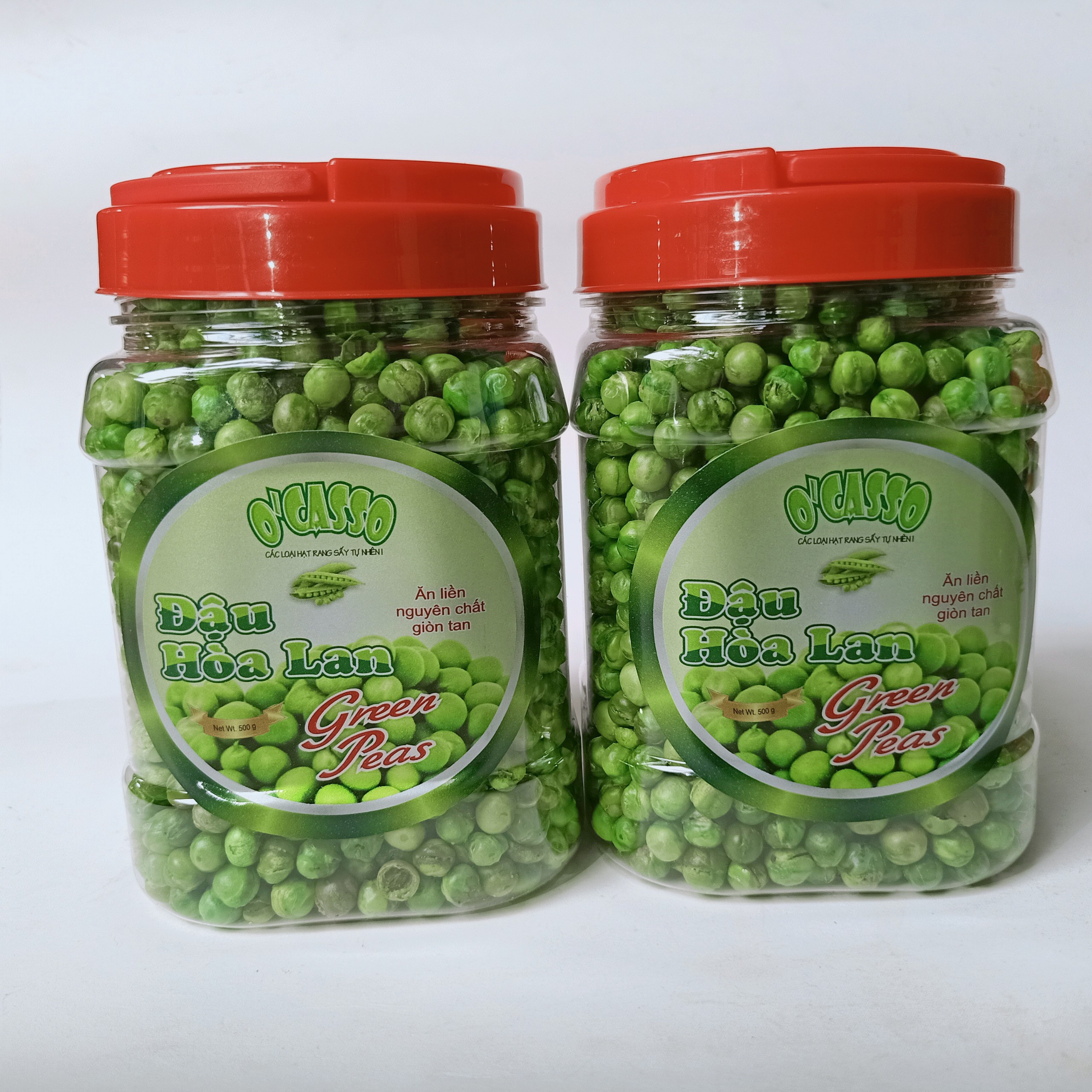 Combo 2 Hộp Đậu Hòa Lan Sấy Giòn Vị Muối O'Casso 500g