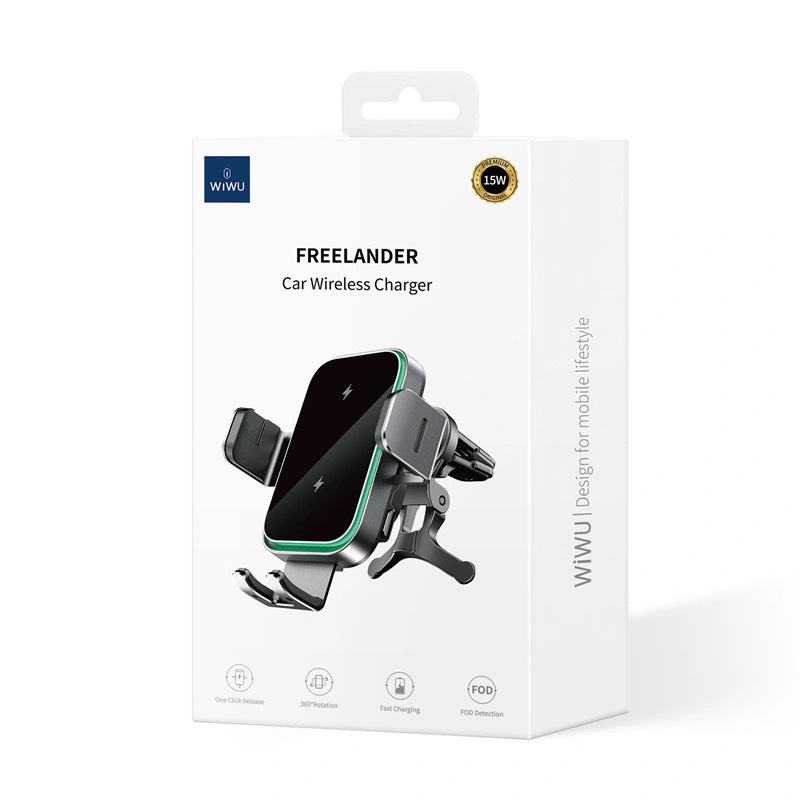 Giá đỡ điện thoại Wiwu Freelander CH-313 Car Mount trên ô tô, hỗ trợ sạc không dây 15W - Hàng chính hãng