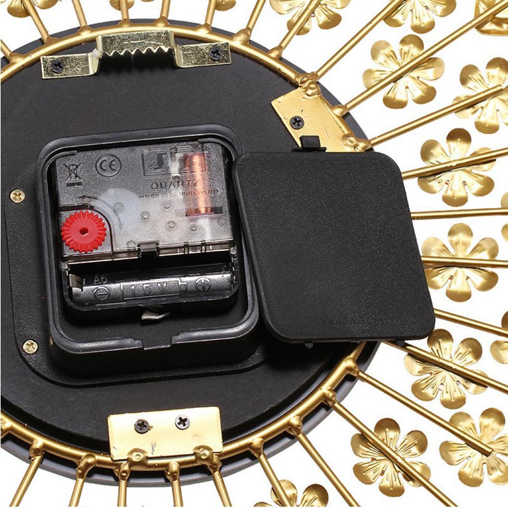 Large Wall Clock Peacock Crystal Diamond Clock for Living Room Home Decor