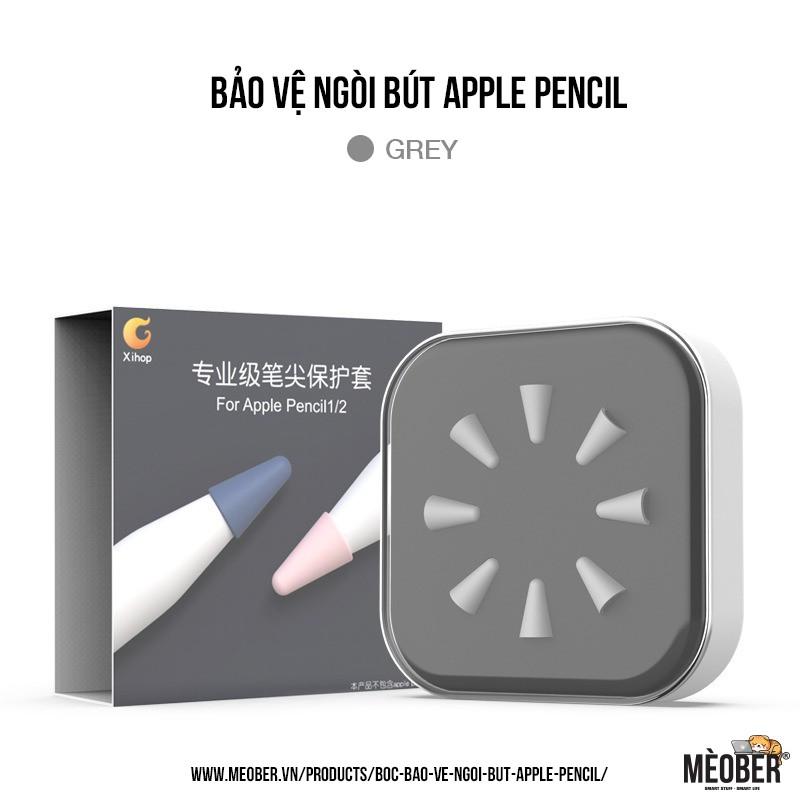 Bọc bảo vệ ngòi bút Apple Pencil thế hệ 1 và 2, chống mòn, chống trượt, silicon cao cấp (8 màu)