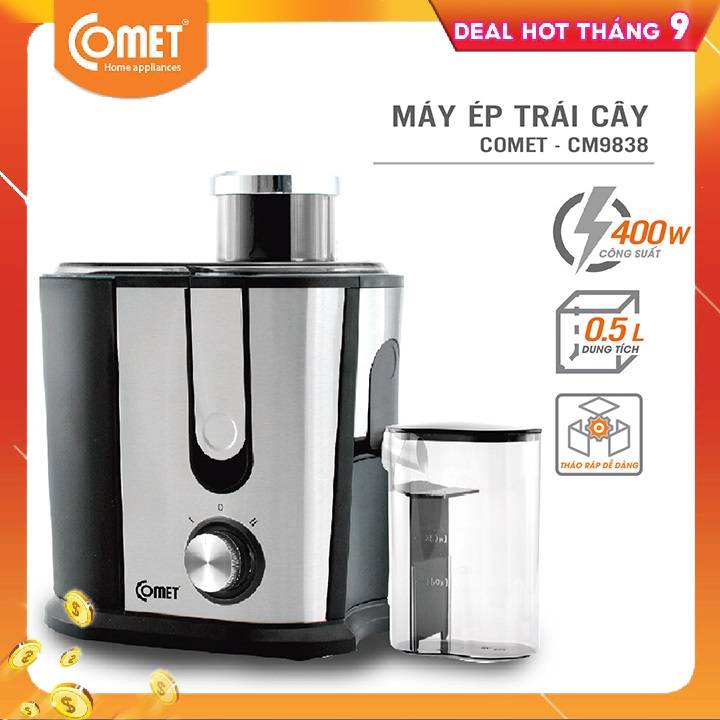 Máy ép trái cây 400W COMET - CM9838 - Hàng Chính Hãng