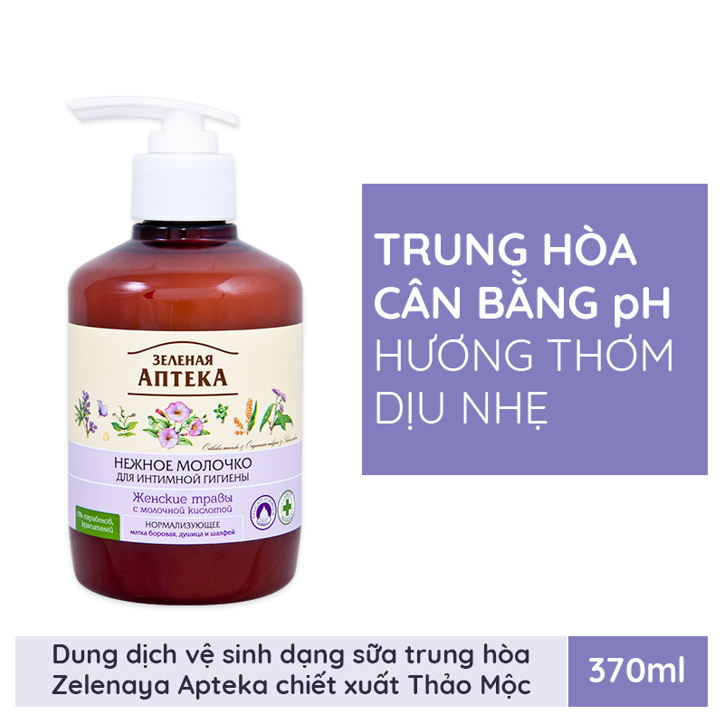 Dung Dịch Vệ Sinh Phụ Nữ Dạng Sữa Trung Hòa “Thảo Mộc” 370ml