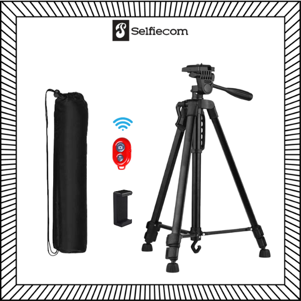 Chân đế điện thoại và máy ảnh Selfiecom 3366 có remote Bluetooth - Hàng chính hãng